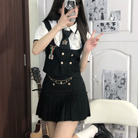 尺呎间 JK制服 奇缘星 美式学院风 马甲