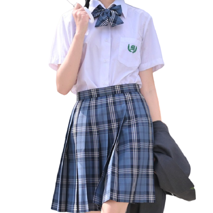 心脏地震 笠津私立 JK制服 女士格裙 蓝色 39cm S