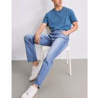 京东京造 男士凉感快干直筒牛仔裤 春夏季薄款弹力百搭休闲