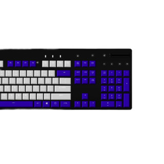 logitech 罗技 G610 104键 有线机械键盘 蓝白 Cherry青轴 单光+定制键帽
