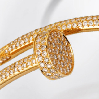 Cartier 卡地亚 JUSTE UN CLOU系列 N6709817 钉子18K黄金钻石手镯