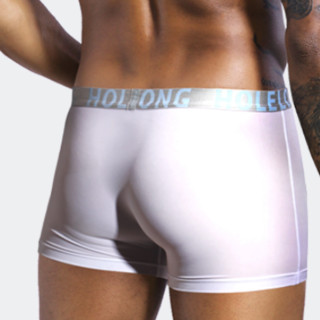 Holelong 活力龙 男士平角内裤 HCP086 白色 XL
