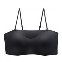 HUXI 乎兮 零感系列 女士抹胸 HX172002-400 黑色 M