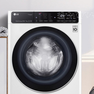 LG 乐金 VIVACE系列 FLK10R4W 冷凝式洗烘一体机 10.5kg 奢华白