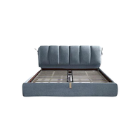 QuanU 全友 105195A 现代简约床 浅蓝 1.8m床 普通款