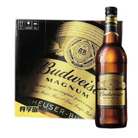 Budweiser 百威 啤酒黑金600ml*12瓶美式拉格官方整箱家庭聚會