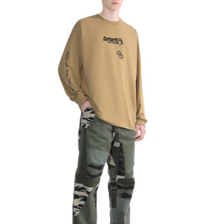 carhartt WIP 男士圆领长袖T恤 029984I 米黄色 S