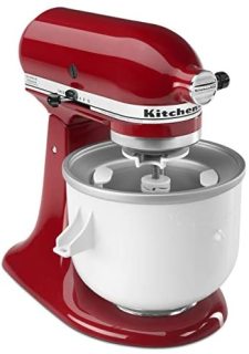 KitchenAid Ice Cream Maker Attachment - Excludes 7, 8, and most 6 Quart Models, Fits 5 to 6 quart Mixers