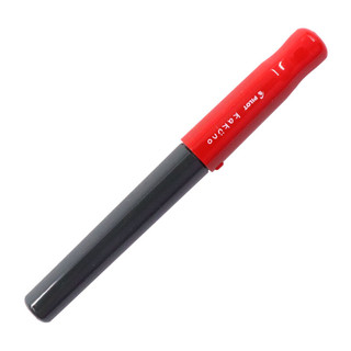 PILOT 百乐 钢笔 kakuno系列 FKA-1SR 红色黑杆 M尖 黑色墨囊6支盒装