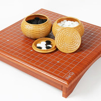 妙记 仿竹塑料棋罐+棋桌 8081