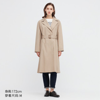 优衣库 女装 风衣 (春季上新 大衣 外套 中长款) 445137 UNIQLO