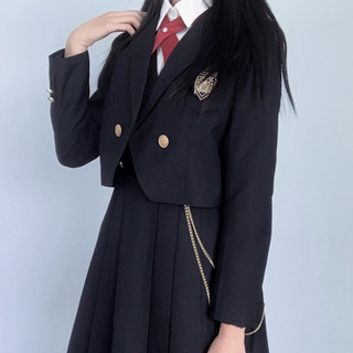 喵鹿森屿 JK制服 西式制服 女士短西服外套 绀色 M