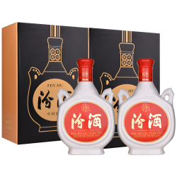 汾酒山西汾酒杏花村酒42度汾酒475ml2瓶礼盒装白酒纯粮酿造