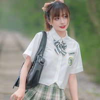 御茶家 萤火虫联名 JK制服 女士短袖衬衫