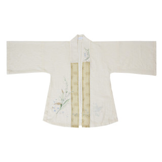 钟灵记宋制汉服铃儿女士直领对襟短衫zlj972浅柠黄xs