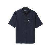 FRED PERRY 佛莱德·派瑞 男士短袖衬衫 FPXSRSM3027MI 海军蓝 S