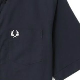 FRED PERRY 佛莱德·派瑞 男士短袖衬衫 FPXSRSM3027MI 海军蓝 S