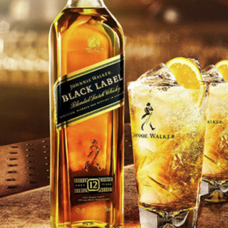 JOHNNIE WALKER 尊尼获加 12年 黑牌 调和 苏格兰威士忌 40%vol 700ml+375ml