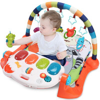 活石 婴儿玩具0-1岁健身架新生儿0-6个月幼儿宝宝音乐脚踏钢琴物 钢琴健身架玩具