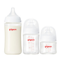 Pigeon 贝亲 官方旗舰店 自然实感第3代升级PRO玻璃奶瓶奶嘴套装 160ml+240ml+s号奶嘴