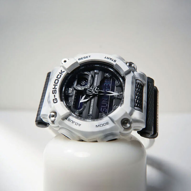 casio 卡西欧 g-shock 雪地迷彩系列 男士石英表 ga-900gc-7a