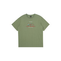 A21 男女款圆领短袖T恤 R412131069 橄榄绿 XL