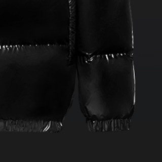 Meters bonwe 美特斯邦威 本色战袍系列 男女款短款羽绒服 631114 影黑 XL