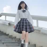 啦啦酱JK JK制服 百合学院 女士白色宽松衬衣