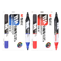 M&G 晨光 AWMT5101 双头双色白板笔 混色 黑色/红色 10支+黑色/蓝色 10支 20支装