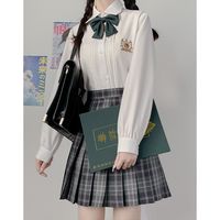 啦啦酱JK JK制服 守护者神明 长袖风琴褶衬衫