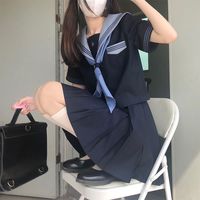 Xixi night talk 西西夜话 JK制服 深海日记 短袖水手服上衣