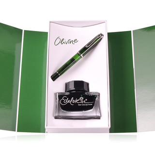 Pelikan 百利金 钢笔 M205 橄榄绿 B尖 逸彩墨水礼盒装
