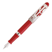 AURORA 奥罗拉 钢笔 城市系列 800-AR 红杆银帽 F尖 单支礼盒装