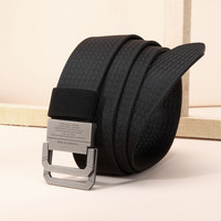 GOLF/高尔夫 舒适针扣腰带帆布裤腰带简约潮人裤带牛仔裤男士腰带 黑色