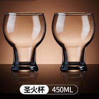 曼薇 玻璃啤酒杯 大号 450ML