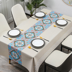 PVC印花桌布防水桌布防油简约长方形家用餐桌布茶几垫野餐布