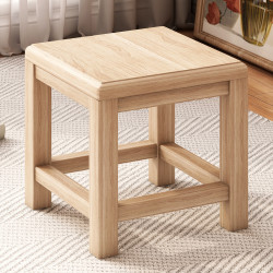 亿家达实木小凳子家用现代简约小板凳客厅矮凳茶几方凳沙发凳儿童小