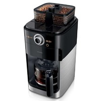 PHILIPS 飞利浦 咖啡机 HD7762/00 家用 全自动浓缩滴漏式咖啡机豆粉两用 银黑 咖啡机自由拼配HD7762