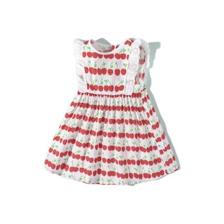 mini balabala 迷你巴拉巴拉 ZA0E112221291-00361 女童连衣裙 红白色调 110cm