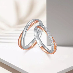 chjjewellery潮宏基丘比特雅典18k金钻石戒指情侣对戒求婚订婚礼物