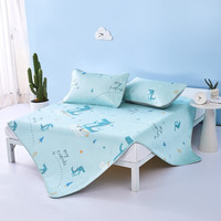 水星儿童A类冰丝凉席三件套儿童凉席子双人夏季宿舍 抗菌空调席150*200cm