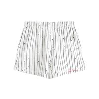 Disney 迪士尼 Yk5ot6FH 女童针织短裤 白底爱心条纹 90cm