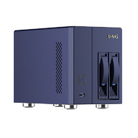 U-NAS 万由电子 万由U-NAS HN-200 两盘位 intel四核私有云NAS网络存储服务器NAS主机内存4GB