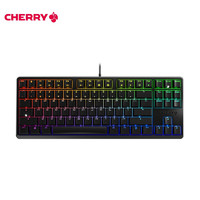 CHERRY 樱桃 G80-3000S TKL RGB 机械键盘 88键有线键盘 游戏键盘 无钢板 RGB灯效 黑色 红轴