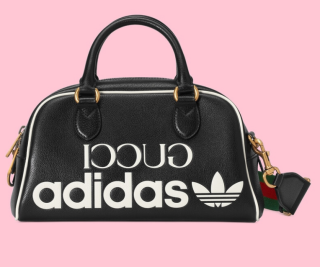 黑色皮革adidas X Gucci联名系列迷你旅行包 报价价格评测怎么样 什么值得买
