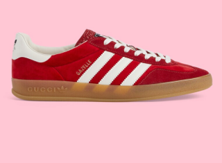 红色天鹅绒adidas X Gucci联名系列男士gazelle运动鞋 报价价格评测怎么样 什么值得买