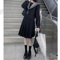 月野HOUSE JK制服 小松高 女士长袖水手服+领带