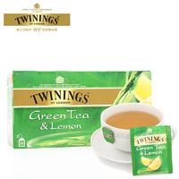 TWININGS 川宁 茶叶 绿茶 冷泡茶茶包 柠檬绿茶2g*25包