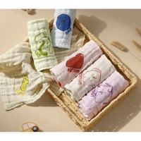 babycare 婴儿洗脸毛巾 4层纱布款 6条装