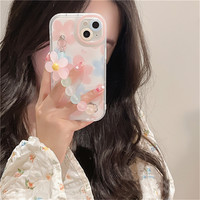 BERNARDAUD 柏图 新款适用苹果13手机壳iphone12粉色花朵手链11软xsmax女xr网红x